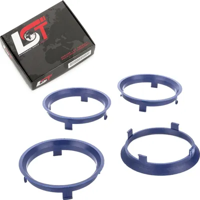 Produktbild von 4x Zentrierringe Blau Alufelgen Ø 70,1 mm - Ø 66,4 mm für KIA HYUNDAI DAEWOO