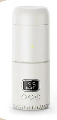 Image de Chauffe-biberon électrique, 400 ml, 10 000 mAh, rechargeable par USB, chauffage rapide, chauffe-lait, portable, sans fil, pour les déplacements