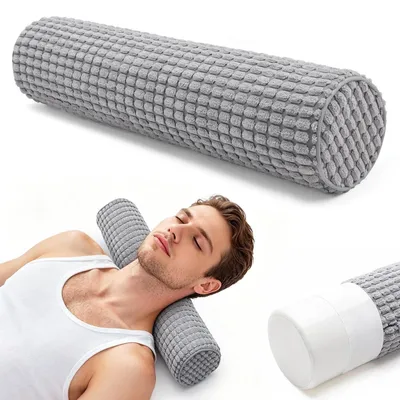Image de Coussin orthopédique pour le cou avec housse lavable, 11 x 45 cm