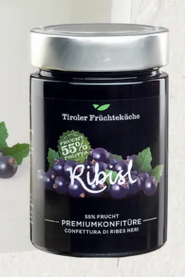 Immagine prodotto di Confettura di ribes nero 420 gr. - Unterweger - Specialità tirolesi