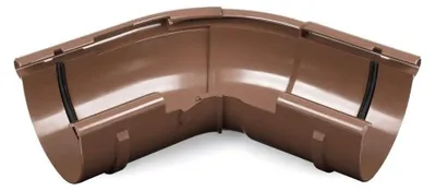 Zdjęcie produktu dla BRYZA regulowany narożnik zewnętrzny rynny 120°-145° plastikowy Ø 75 mm, brązowy RAL 8017