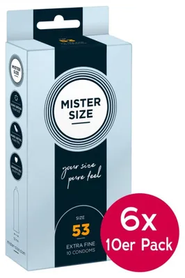 Obrázek produktu pro Mister Size, podnoska, 53 mm, 6 x 10 kusů
