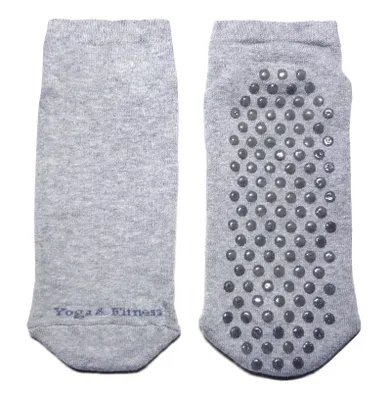 Produktbild von Damen Sport Socken mit ABS-Noppen aus Baumwolle Yoga und Fitness Grau Größe 35-38