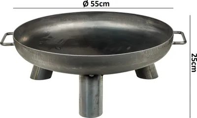 Produktbild von Feuerschale - Rondo Ø 55cm - Massive und dekorative Schwarze Feuerstelle - Feuerschale für den Garten, Terrasse oder Camping