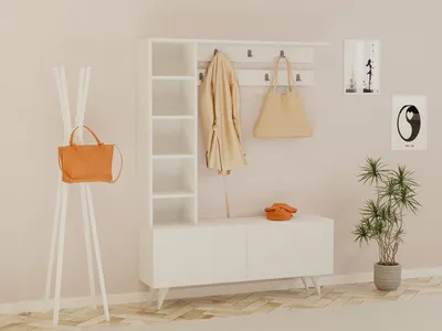 Produktbild von Skye Decor, Bahar, Schränke, Flurständer, Weiß, 120 x 161,8 x 32 cm