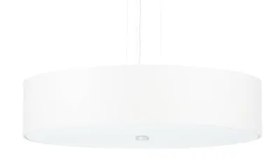 Produktbild von Kronleuchter SKALA 50 weiß 5xE27 15W Stoff/Glas/Stahl 102x50x50cm Sollux Lighting