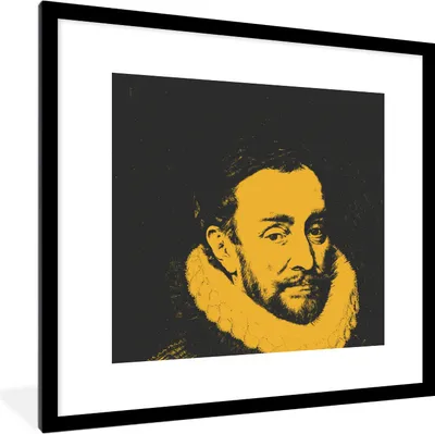 Produktbild von MuchoWow® MuchoWow® Gerahmtes Poster Wilhelm von Oranien - Kunst - Gemälde 40x40 cm - Poster mit zchwarzem Bilderrahmen - Poster - Plakat im Rahmen