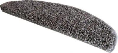 Obrázek produktu pro Nášlapy na schody Color shaggy šedý půlkruh, samolepící