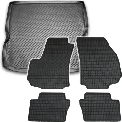 Produktbild von Gummi Kofferraumwanne + Fußmatten Set für Opel Zafira B, Bj. 2005-2012