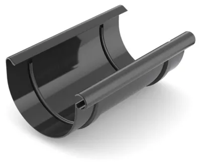 Produktbild von BRYZA Dachrinnenverbinder aus Kunststoff Ø 125 mm, Schwarz RAL 9005