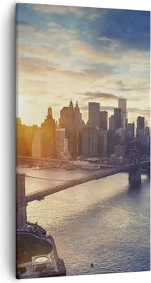 Produktbild von Bild auf Leinwand - Leinwandbild - New York Stadt - 55x100cm - Wand Bild - Wanddeko - Wandbilder - Leinwanddruck - Bilder - Kunstdruck - Wanddekoration - Leinwand bilder - Wandkunst - PA55x100-3733