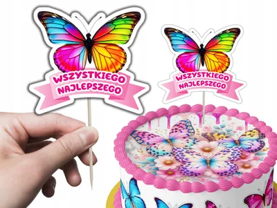 Produktbild von Tortenstecker Kuchendeko Geburtstag - Schmetterling Schmetterlinge Insekt Motte