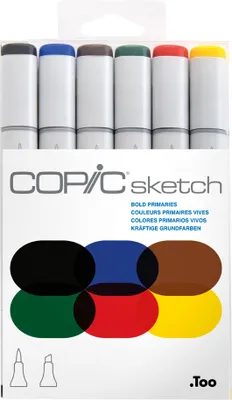Produktbild von COPIC Marker sketch 6er Set "Bold Primaries"