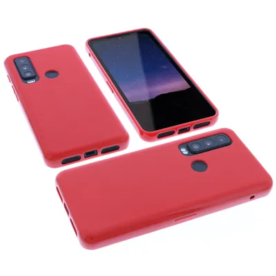 Produktbild von foto-kontor Hülle kompatibel mit CAT S75 Schutzhülle rot Tasche Gummi TPU Handy Schutz Handytasche Handyhülle Smartphone Case Kantenschutz Eckenschutz