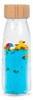 Immagine prodotto di Bottiglia sensoriale "move" con paperella - 14 x 4 cm - Blu | by Petit Boum