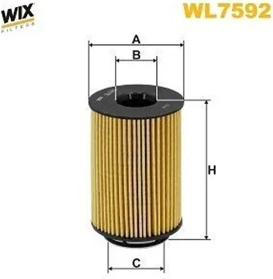Produktbild von Ölfilter WIX FILTERS WL7592 Filtereinsatz für BMW 5 Touring (F11) 5 Limousine (F10) X5 (E70) 5 Limousine (G30, F90) X5 (F15, F85)