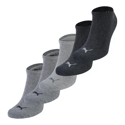 Produktbild von PUMA Sneaker Socken Uni 5 Paar – kurze Sportsocken, atmungsaktiv, bequem, für Damen und Herren-43-46, anthracite/grau/melange