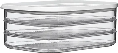 Obrázok produktu pre Rosti Mepal Modula 550/3, Box, Obdĺžnikový, 1,65 L, Priehľadná, Biela, Polyetylen, Styrén-akrylonitrilový (SAN), 160 mm