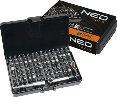Immagine prodotto di NEO TOOLS Inserti per cacciavite con impugnatura, set di 99 pezzi.