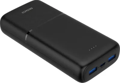 Produktbild von DELTACO Powerbank 20000mAh 20W PD USB-C/2x USB schwarz