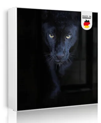 Produktbild von banjado Schlüsselkasten aus Metall, 30x30cm groß mit 32 Haken, als Magnettafel nutzbar, Korpus weiß, Anschlag rechts, Nora [SKGW1 12392]