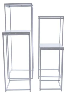 Produktbild von Blumenstand, Robuste Eisenkonstruktion, Elegantes Zentrumstück, L, WEISS