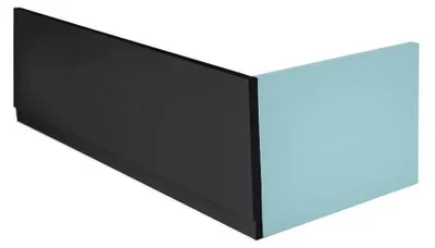 Produktbild von Polysan COUVERT Frontschürze 180x52cm, Schwarz matt, Links
