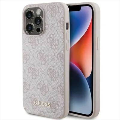 Produktbild von Guess Apple iPhone 15 Pro Max Schutzhülle Case Cover 4G Metal Gold Logo Pink