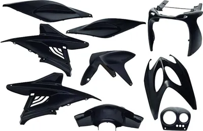 Produktbild von Edge | Kappenset | 9-teilig | Yamaha Aerox bis 2014 | Schwarzmetallic