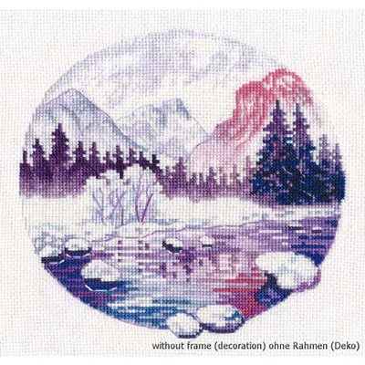 Zdjęcie produktu dla Zestaw do haftu krzyżykowego "LilaTräume", schemat do liczenia, wymiary 15x15 cm