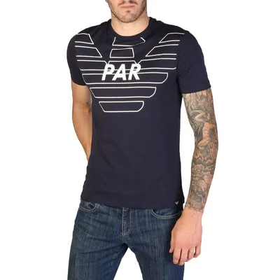 Produktbild von Emporio Armani Herren T-Shirt 3Z1T76, Größe:XXL, Farbe:Blau, Herstellerfarbe:navy
