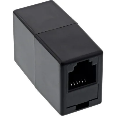 Produktbild von InLine ISDN Kupplung 2x RJ45 Buchse, RJ45 female, RJ-45, Schwarz