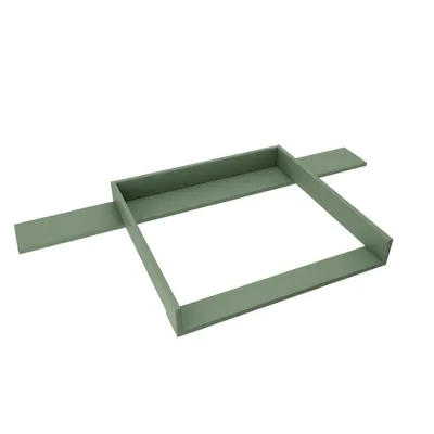 Image de regalik Plan à Langer avec Plateau pour Hemnes d'IKEA, Table à Langer pour Commode 50x160 cm, Plan à Langer avec Façades droits, Vert