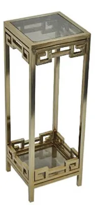 Produktbild von Casa Padrino Luxus Beistelltisch / Säule Antik Messingfarben 35 x 35 x H. 100 cm - Wohnzimmermöbel