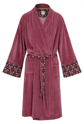 Produktbild von PIP STUDIO Damen Morgenmantel Naomi Kimono Velvet Solid
