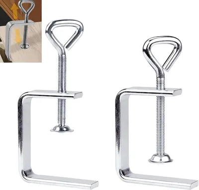 Imagen del producto de Abrazadera ajustable tipo "C", 2 unidades, pinza de sujeción, para trabajos en madera