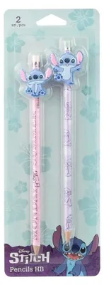 Zdjęcie produktu dla Ołówki z gumową nakładką 2 szt Disney Fashion Stitch wzór 3