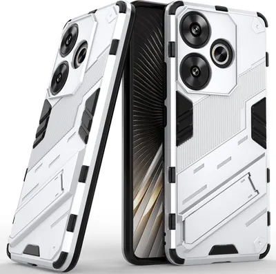 Produktbild von Armor Hülle für Xiaomi Redmi Turbo 3 Hybrid PC TPU Bumper Stoßfestes Schutzhülle mit Standfunktion Orange