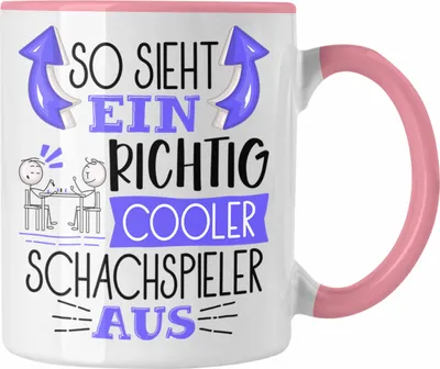 Produktbild von Trendation - Schachspieler Tasse So Sieht Ein Richtig Cooler Schachspieler Aus Geschenk Lustiger Spruch Geschenkidee (Rosa)