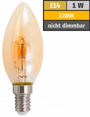 Obrázek produktu pro LED žárovka McShine ''Retro'' E14, 1W, 90lm, teplá bílá, zlaté sklo