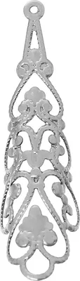 Produktbild von 4 Edelstahl Anhänger 'Kelch', 41x11mm