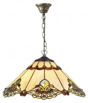 Image de Lustre Tiffany en vitrail GOLD Ø50 2*E27
