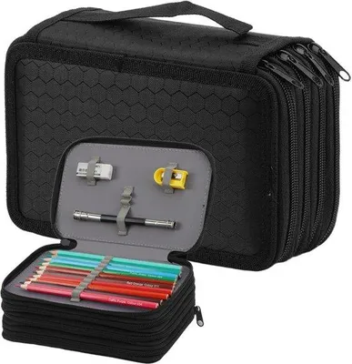 Immagine prodotto di Grande astuccio a 4 scomparti, 72 scomparti, per l'ufficio, l'arte, i viaggi