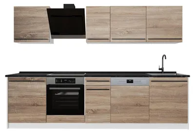 Image de Cuisine Vicco R-Line Sonoma/Blanc 280cm plan de travail Anthracite, Model 67189