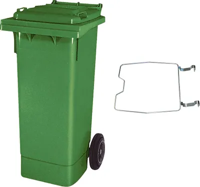 Produktbild von BRB Mülltonne MGB 80 Liter, mit Klemmring für Müllsäcke (grün)