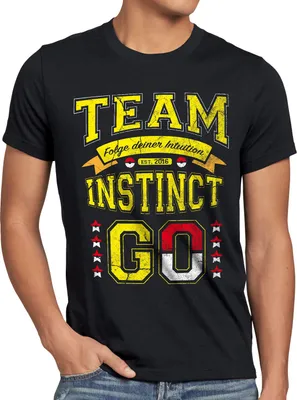 Produktbild von style3 Team Gelb Instinct Herren T-Shirt Intuition Instinkt