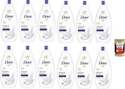 Produktbild von Dove bagnodoccia idratante, Schaumbäder Bades bath shower foam, Weichheit und Pflege 12x 450 ml + Italian Gourmet polpa 400g