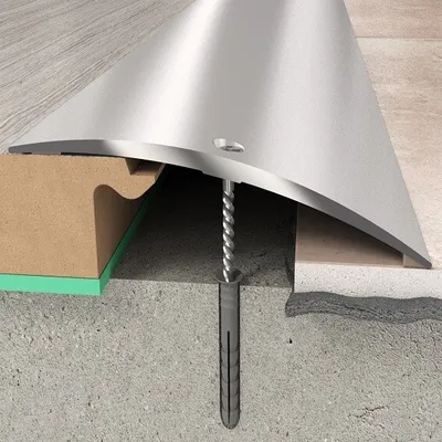 Produktbild von PROVISTON | Übergangsprofil mit höhenausgleich | 70 x 930 mm | Aluminium | Metallprofil | Bodenprofil | Übergangsschiene | 1 Profil | Silber | Gebohrt