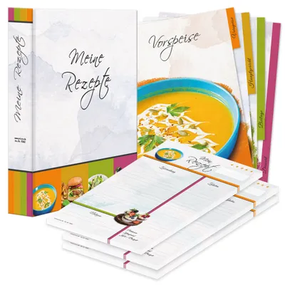 Productafbeelding van PRICARO receptenmap compleetset "Delicious", A4, 8-delig
