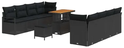 Image de Canapé de jardin – Ensemble de salon de jardin – Banc de jardin – Banc d'extérieur – Rotin synthétique – 8 places – Résistant aux intempéries